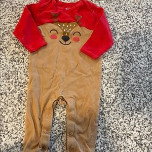 Reindeer christmas romper / jumpsuit 6-12 mo
